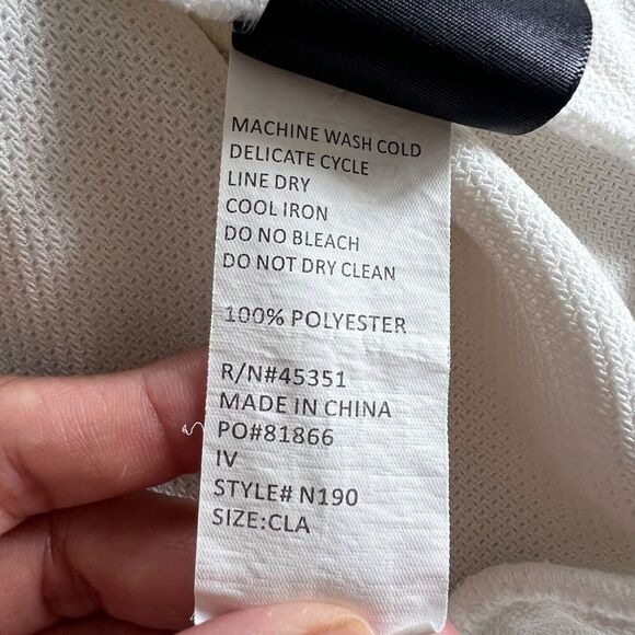 NX3 Jacket Kids Sz Medium White Full Zip Dancewear Curtain Call Costumes Hip Hop - Picture 11 of 12